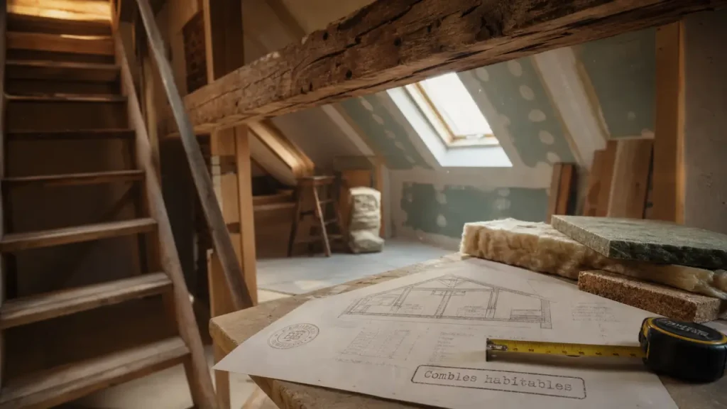 Aménager des combles : combles aménagés, 1,80 m et pente 30°
