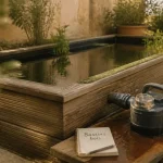 Bassin en bois hors sol sur terrasse, sans creuser