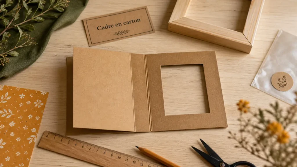 Cadre photo fabriquer : cadre DIY carton kraft, mesures