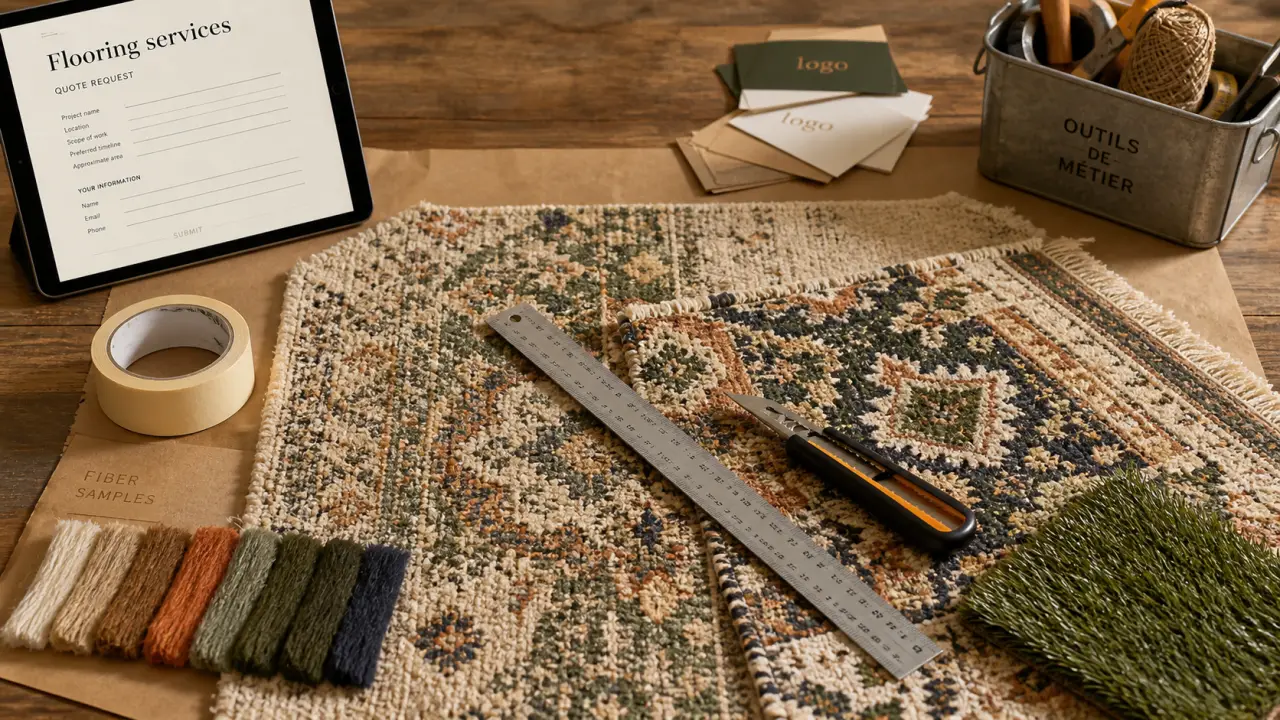 Échantillons de moquette et devis pour flooring services selon l’usage réel