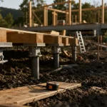 Construction sur pilotis en pente avec étude de sol G2 et plancher sur pieux