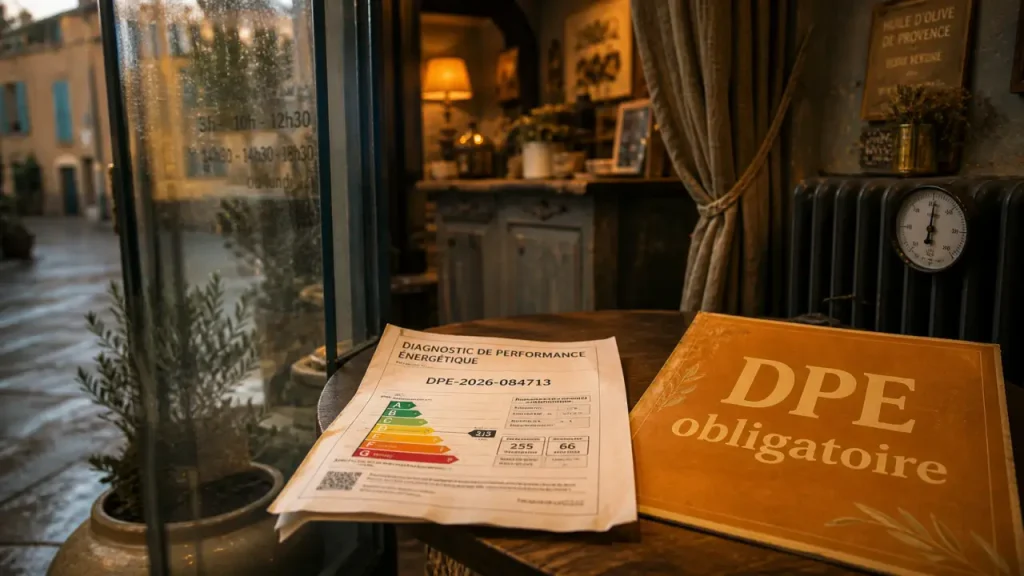 DPE obligatoire local commercial, interdiction location DPE