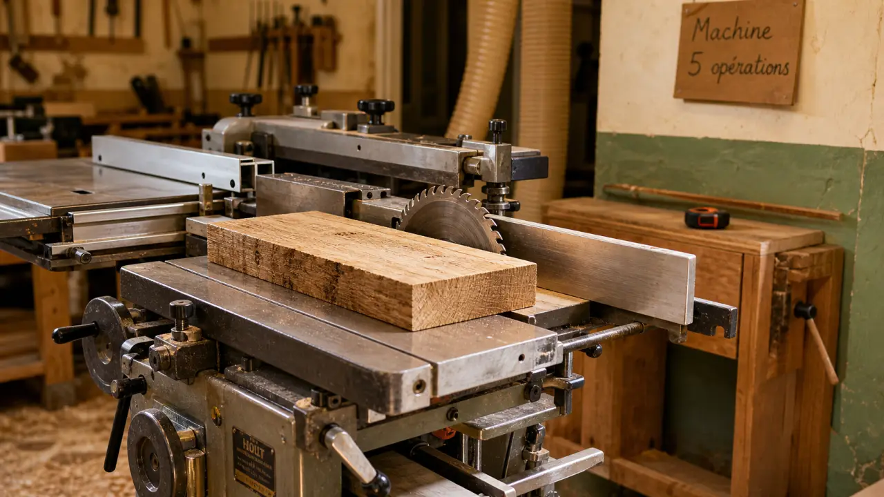 Machine pour travailler le bois, combiné compact 5 ou 7 opérations, atelier d’ébénisterie