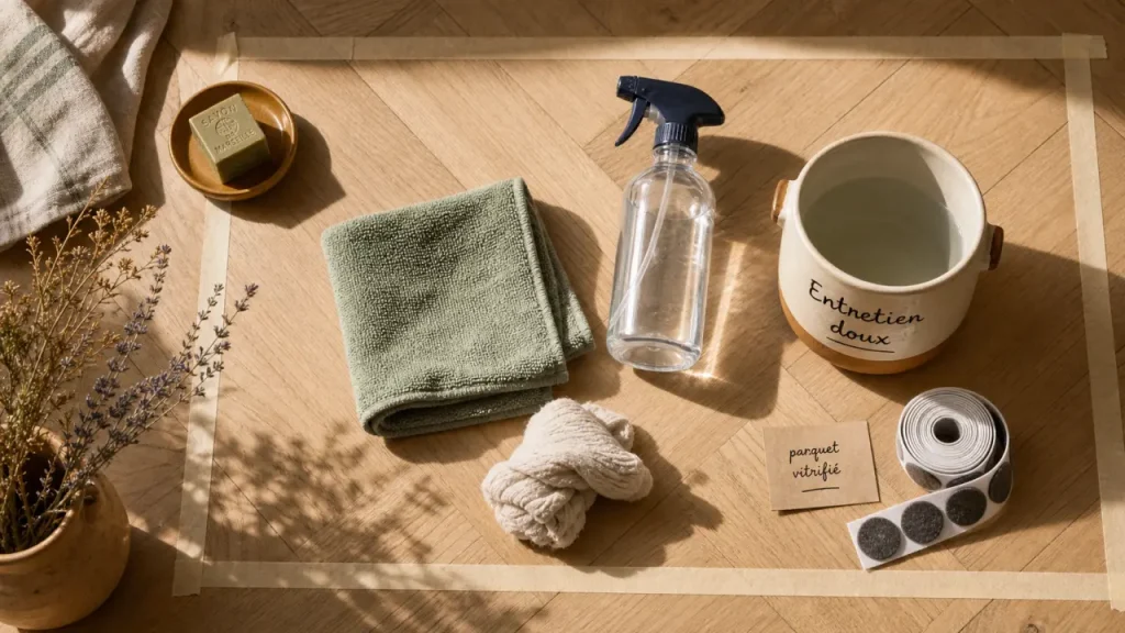 Nettoyer les parquets avec eau limitée pour entretien doux