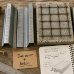 Plancher collaborant bac acier : bac nervuré et dalle de compression béton armé