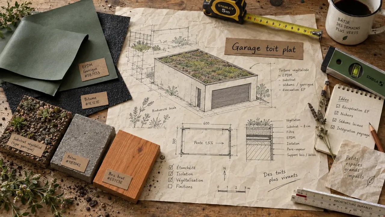 Garage toit plat : membranes et règles d’étanchéité, maîtrise de l’eau
