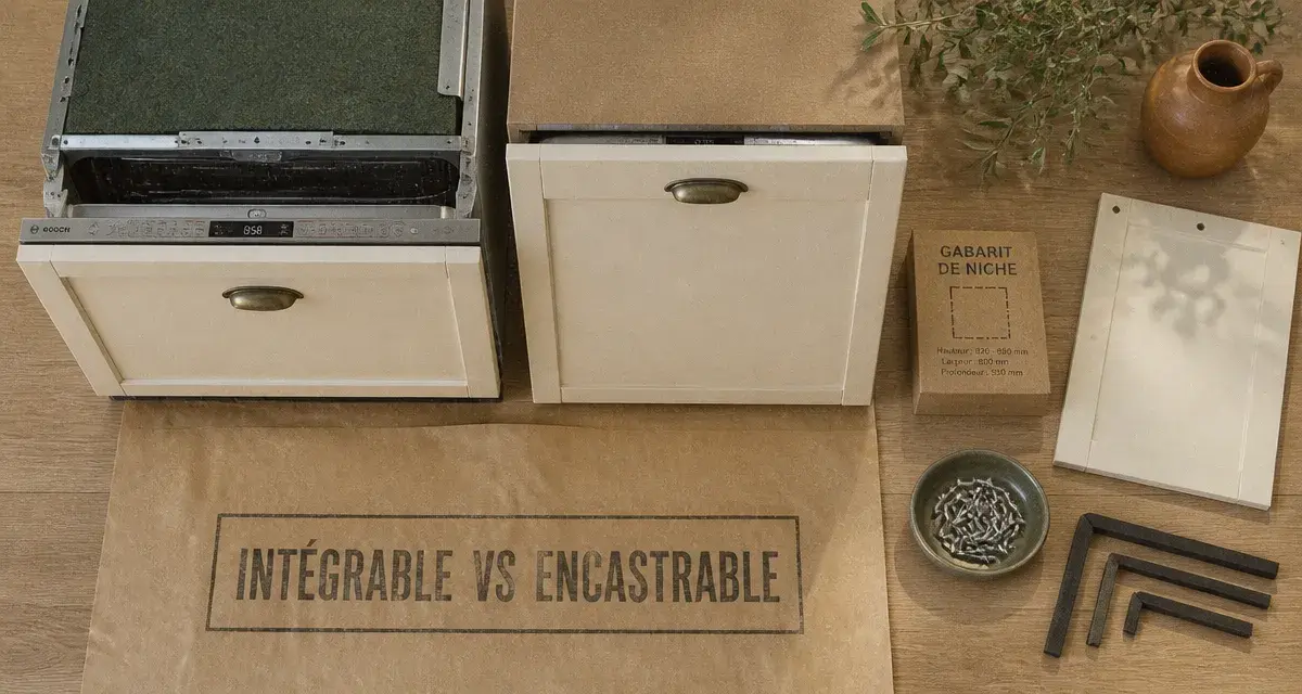Lave vaisselle intégrable encastrable différence, guide choix