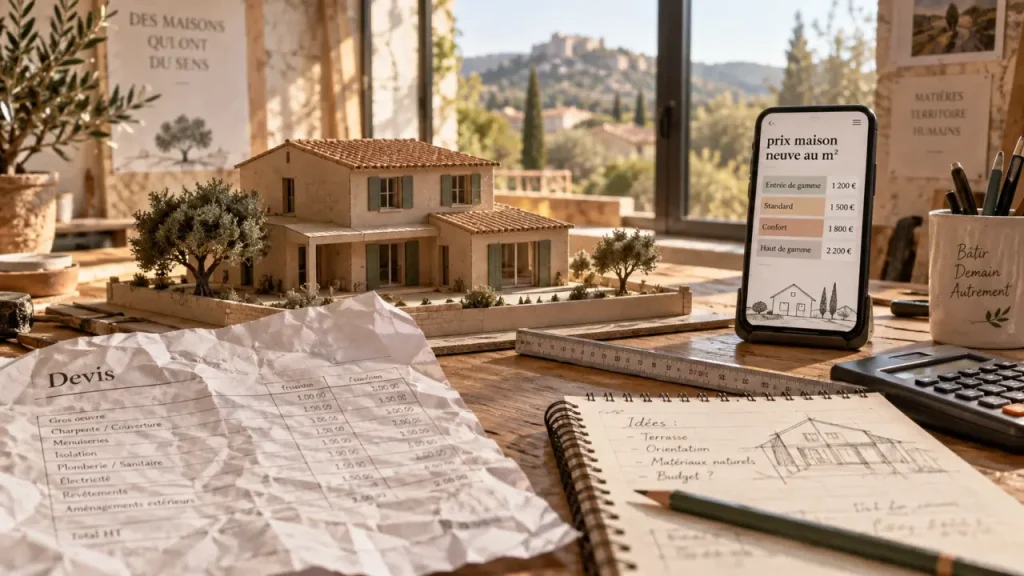 Prix maison neuve au m² : le terrain et les finitions changent le budget réel