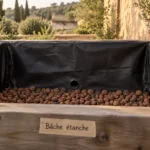 bache jardiniere avec membrane étanche et trou de drainage