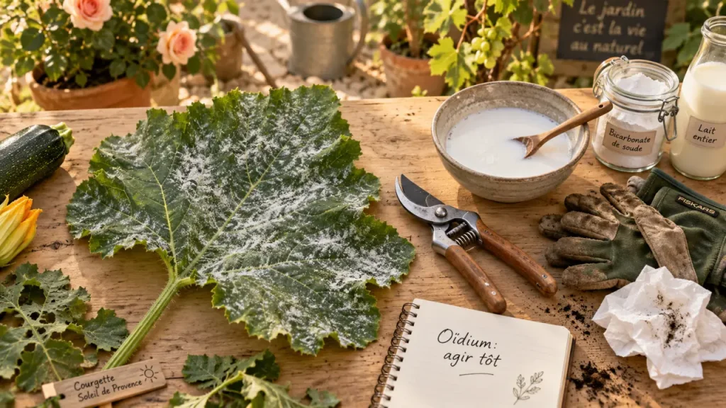 Oidium traitement curatif : poudre blanche sur feuille et sécateur, agir tôt