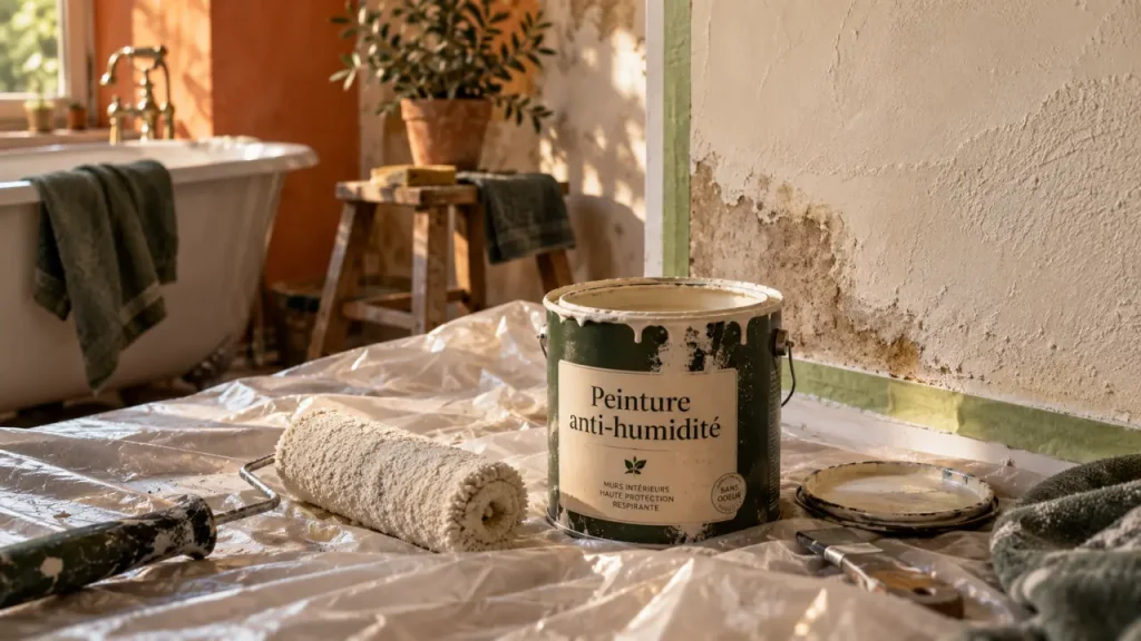 Peinture mur humide : cloquage sur mur en plâtre