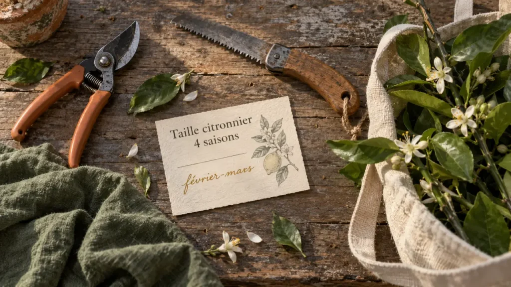 Quand tailler un citronnier 4 saisons en février-mars, taille au sécateur